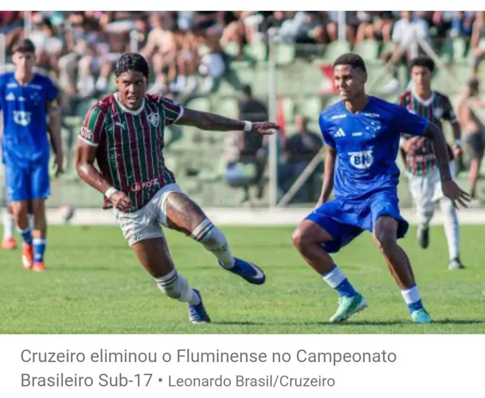 CRUZEIRO ELIMINA O FLUMINENSE 